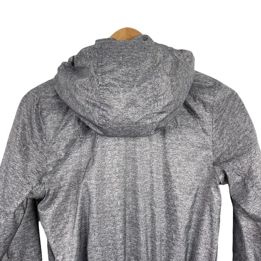 H&M Kids Sport Lightweight Windbreaker Gray Jacket Full Zip Cinched Back 12-13Y